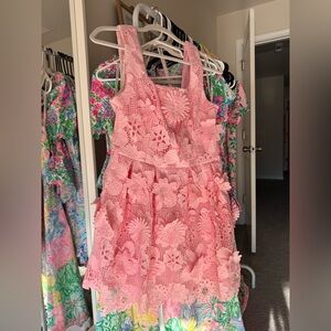 Lilly Pulitzer Pink 3D Lace Romper